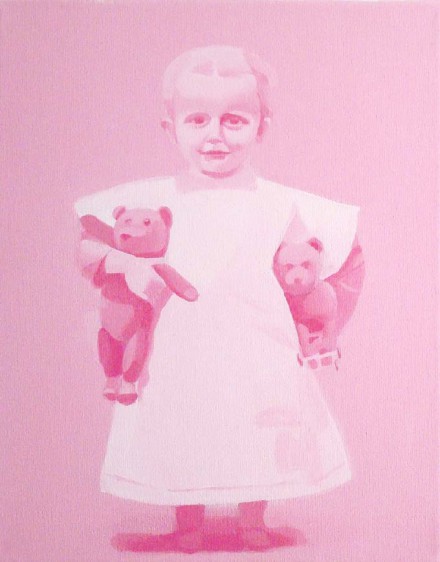 Figürliche Malerei – Rosa Serie (14 Teile) Acryl auf Leinwand 2008-2010